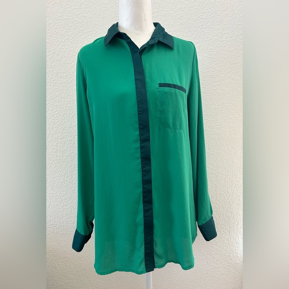 Free people Green Button-Up Blouse size XS